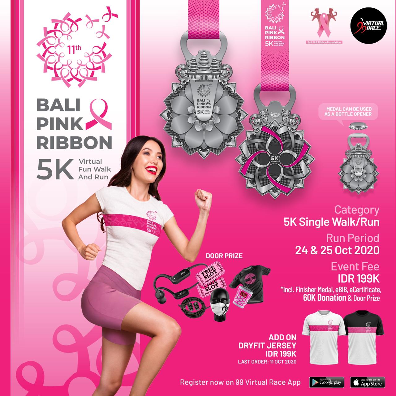 Bali Pink Ribbon 5KM Run & Walk virtual race